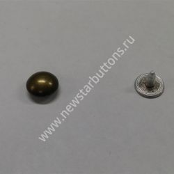 ХОЛЬНИТЕН ЛАТУННЫЙ ДЖИНСОВЫЙ (9,5ММ) "ПОЛУСФЕРА" ЦВЕТ АНТИК/5000 ШТ