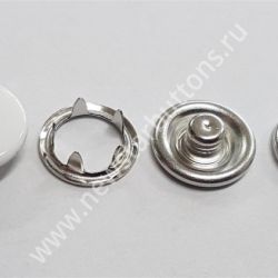 КНОПКА ТРИКОТАЖНАЯ (ЗАКРЫТАЯ) 10,5 ММ ЦВЕТ БЕЛЫЙ/1440 ШТ