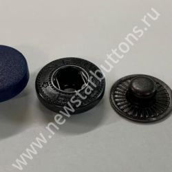 КНОПКА С ПЛАСТИКОВОЙ ШЛЯПКОЙ 15 ММ, ТИП АЛЬФА (СТАЛЬ) ЦВЕТ №569 /720 ШТ