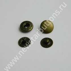 КНОПКА СТАЛЬНАЯ 10 ММ, ТИП ВT-2, ЦВЕТ АНТИК/1440 ШТ