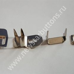 КРЮЧОК БРЮЧНЫЙ (СТАЛЬ) 4 ПРОКОЛА - НИКЕЛЬ/144ШТ