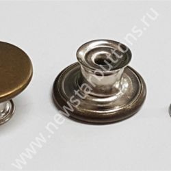 ПУГОВИЦА ДЖИНСОВАЯ 15 ММ (ЛАТУНЬ) НЕСТАБИЛЬНАЯ ЦВЕТ АНТИК/500ШТ