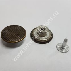 ПУГОВИЦА ДЖИНСОВАЯ 17 ММ №17-31 (ЛАТУНЬ) НЕ СТАБИЛЬНАЯ, С РИСУНКОМ ЦВЕТ АНТИК