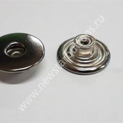 ПУГОВИЦА ДЖИНСОВАЯ 20 ММ №20-16 (ЛАТУНЬ), С ОТВЕРСТИЕМ НЕ СТАБИЛЬНАЯ - ТЁМНЫЙ НИКЕЛЬ
