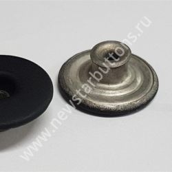 ПУГОВИЦА ДЖИНСОВАЯ 20 ММ №20-10 (ЛАТУНЬ), С ОТВЕРСТИЕМ НЕ СТАБИЛЬНАЯ - ЧЁРНАЯ МАТОВАЯ