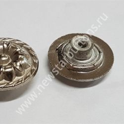 ПУГОВИЦА ДЖИНСОВАЯ 22 ММ №22-9 (ЛИТЬЁ) С РИСУНКОМ НЕ СТАБИЛЬНАЯ - НИКЕЛЬ