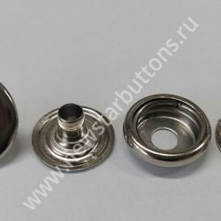 КНОПКА MINI №61 (ЛАТУНЬ) 12,5 ММ, ЦВЕТ НИКЕЛЬ/720 ШТ