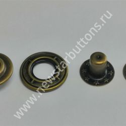 КНОПКА BETA (ЛАТУНЬ) 17ММ, ЦВЕТ АНТИК/1000ШТ