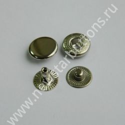 КНОПКА СТАЛЬНАЯ 12,5 ММ, ТИП №54, ЦВЕТ НИКЕЛЬ/1440 ШТ