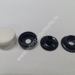 КНОПКА №61 (СТАЛЬ) С ПЛАСТИКОВОЙ ШЛЯПКОЙ 15 ММ, ЦВЕТ БЕЛЫЙ/720 ШТ