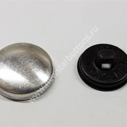 ПУГОВИЦА ПОД ОБТЯЖКУ №22 МЕТАЛЛ/ПЛАСТИК ЧЁРНЫЙ/500 ШТ