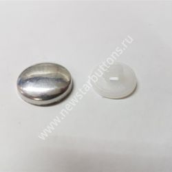 ПУГОВИЦА ПОД ОБТЯЖКУ №26 МЕТАЛЛ/ПЛАСТИК БЕЛЫЙ/500 ШТ