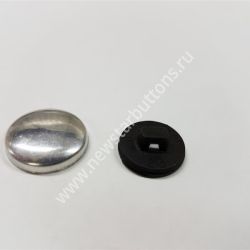 ПУГОВИЦА ПОД ОБТЯЖКУ №26 МЕТАЛЛ/ПЛАСТИК ЧЁРНЫЙ/500 ШТ