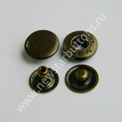 КНОПКА СТАЛЬНАЯ 15 ММ, ТИП АЛЬФА, ЦВЕТ АНТИК/720 ШТ