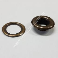 ЛЮВЕРСЫ №5 (СТАЛЬ) 8 ММ - ЦВЕТ АНТИК/1000 ШТ