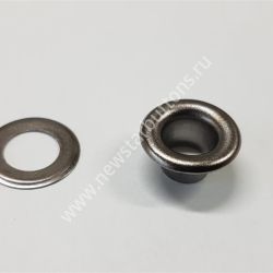 ЛЮВЕРСЫ №5 (СТАЛЬ) 8 ММ - ЦВЕТ ТЁМНЫЙ НИКЕЛЬ/1000 ШТ