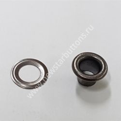 ЛЮВЕРСЫ №17 (ЛАТУНЬ) 3ММ - ЦВЕТ ТЁМНЫЙ НИКЕЛЬ/5000 ШТ