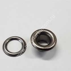 ЛЮВЕРСЫ №3 (ЛАТУНЬ) 5 ММ - ЦВЕТ ТЁМНЫЙ НИКЕЛЬ/5000 ШТ