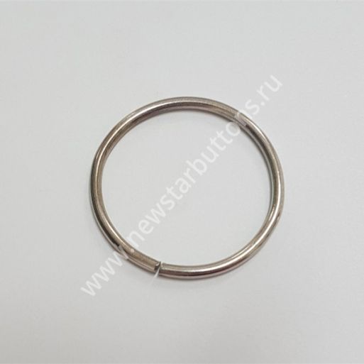 КОЛЬЦО 35 ММ (СТАЛЬ 3 ММ) ЦВЕТ НИКЕЛЬ/100 ШТ