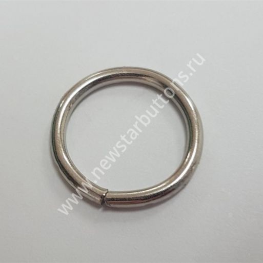КОЛЬЦО 15 ММ (СТАЛЬ 2 ММ) ЦВЕТ НИКЕЛЬ/1000 ШТ