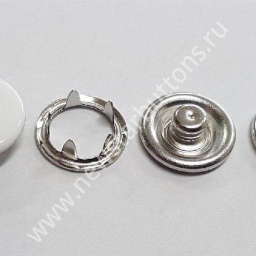 КНОПКА ТРИКОТАЖНАЯ (ЗАКРЫТАЯ) 10,5 ММ ЦВЕТ БЕЛЫЙ/1440 ШТ