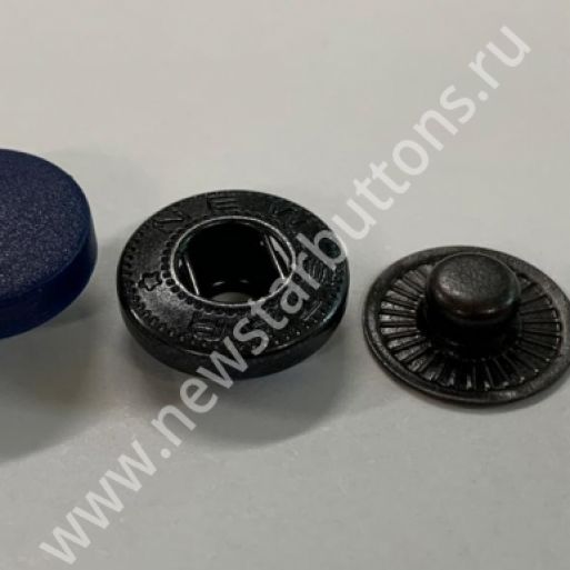 КНОПКА С ПЛАСТИКОВОЙ ШЛЯПКОЙ 15 ММ, ТИП АЛЬФА (СТАЛЬ) ЦВЕТ №569 /720 ШТ