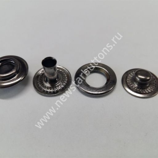 ПОД ЗАКАЗ, КНОПКА BETA (ЛАТУНЬ) 13ММ, ЦВЕТ ТЁМНЫЙ НИКЕЛЬ/1000ШТ