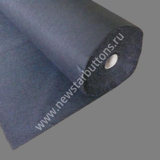 ФЛИЗЕЛИН С ТОЧЕЧНЫМ КЛЕЕВЫМ ПОКРЫТИЕМ 40Г/М, ЦВЕТ ЧЁРНЫЙ, ШИРИНА 150 СМ (РУЛ 100М)