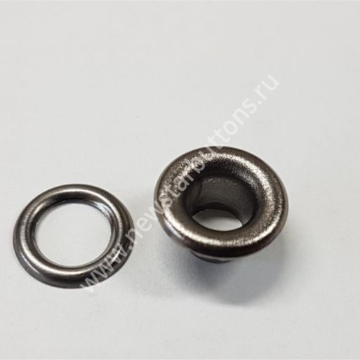 ЛЮВЕРСЫ №3 (СТАЛЬ) 5 ММ - ЦВЕТ ТЁМНЫЙ НИКЕЛЬ/5000 ШТ