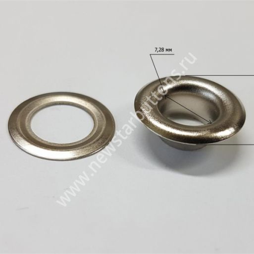 ЛЮВЕРСЫ №5 (СТАЛЬ) 8 ММ - ЦВЕТ НИКЕЛЬ/1000 ШТ