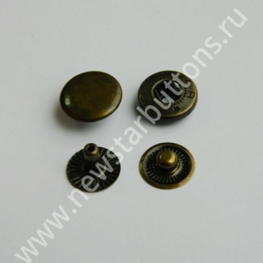 КНОПКА СТАЛЬНАЯ 12,5 ММ, ТИП №54, ЦВЕТ ТЁМНЫЙ АНТИК/1440 ШТ