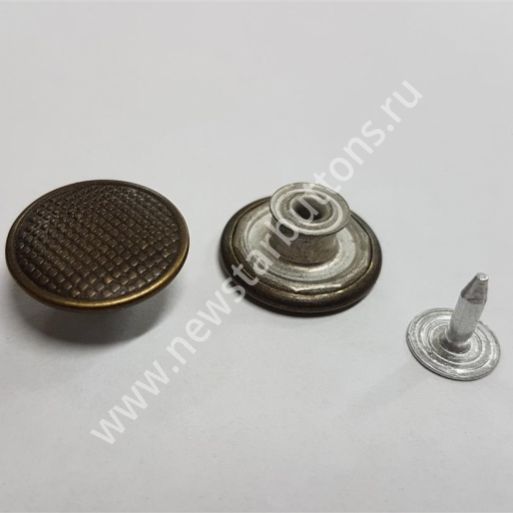 ПУГОВИЦА ДЖИНСОВАЯ 17 ММ №17-31 (ЛАТУНЬ) НЕ СТАБИЛЬНАЯ, С РИСУНКОМ ЦВЕТ АНТИК