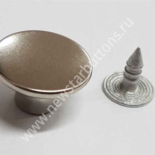 ПУГОВИЦА ДЖИНСОВАЯ (ЛАТУНЬ) 14 ММ, ЦВЕТ НИКЕЛЬ/1000 ШТ