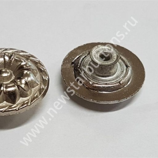 ПУГОВИЦА ДЖИНСОВАЯ 22 ММ №22-9 (ЛИТЬЁ) С РИСУНКОМ НЕ СТАБИЛЬНАЯ - НИКЕЛЬ