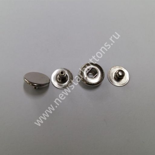 КНОПКА ВТ-2 (ЛАТУНЬ) 10 ММ, ЦВЕТ НИКЕЛЬ/1440 ШТ