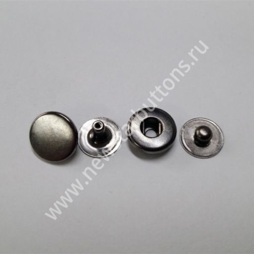 КНОПКА СТАЛЬНАЯ 10 ММ, ТИП ВT-2, ЦВЕТ ТЁМНЫЙ НИКЕЛЬ/1440 ШТ