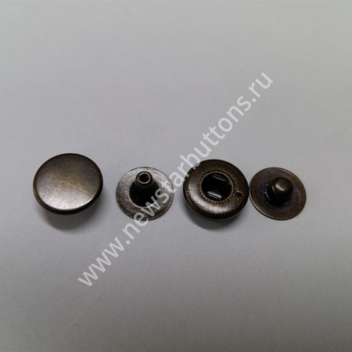 КНОПКА ВТ-2 (ЛАТУНЬ) 10 ММ, ЦВЕТ ТЁМНЫЙ АНТИК/1440 ШТ