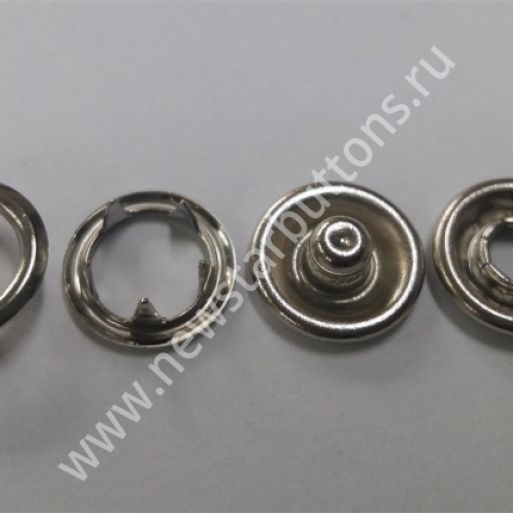 КНОПКА ТРИКОТАЖНАЯ (КОЛЬЦО) 10,5 ММ, ЦВЕТ НИКЕЛЬ/1440 ШТ