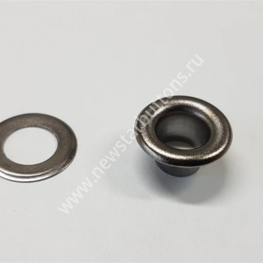 ЛЮВЕРСЫ №4 (ЛАТУНЬ) 6 ММ - ЦВЕТ ТЁМНЫЙ НИКЕЛЬ/5000 ШТ