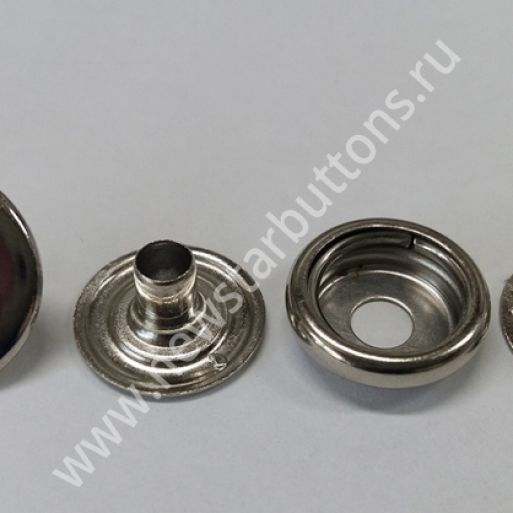 КНОПКА №61 (СТАЛЬ) 15 ММ, ЦВЕТ НИКЕЛЬ/720 ШТ