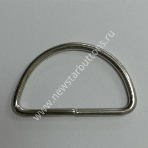 ПОЛУКОЛЬЦО 25 ММ (СТАЛЬ 2 ММ) ЦВЕТ НИКЕЛЬ/1000 ШТ