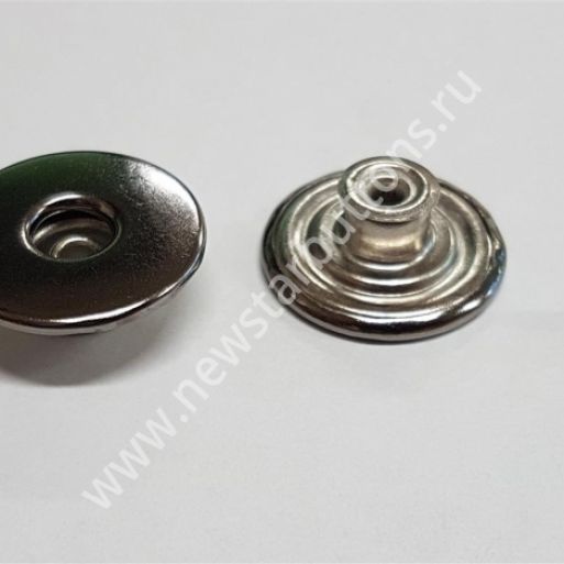 ПУГОВИЦА ДЖИНСОВАЯ 20 ММ №20-16 (ЛАТУНЬ), С ОТВЕРСТИЕМ НЕ СТАБИЛЬНАЯ - ТЁМНЫЙ НИКЕЛЬ