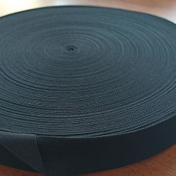 Резинка вязаная 3 см черная