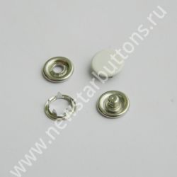 КНОПКА ТРИКОТАЖНАЯ (ЗАКРЫТАЯ) 9,5 ММ, ЦВЕТ БЕЛЫЙ/1440 ШТ