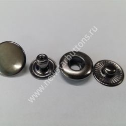 КНОПКА АЛЬФА (ЛАТУНЬ) 15 ММ, ЦВЕТ ТЁМНЫЙ НИКЕЛЬ/720 ШТ
