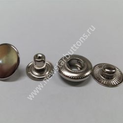 КНОПКА АЛЬФА (ЛАТУНЬ) 15 ММ, ЦВЕТ НИКЕЛЬ/720 ШТ