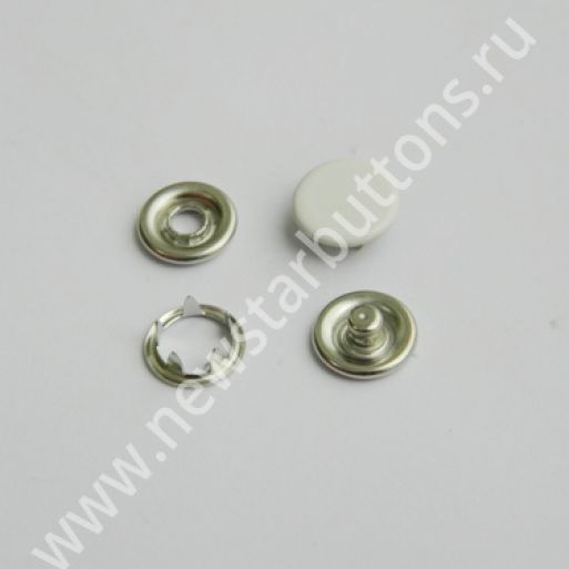 КНОПКА ТРИКОТАЖНАЯ (ЗАКРЫТАЯ) 9,5 ММ, ЦВЕТ БЕЛЫЙ/1440 ШТ