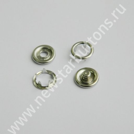 КНОПКА ТРИКОТАЖНАЯ (КОЛЬЦО) 9,5ММ, ЦВЕТ НИКЕЛЬ/1440ШТ